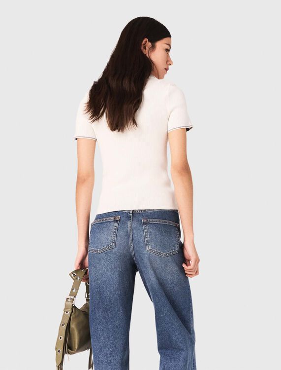 Short-sleeve polo shirt - Sweaters & Cardigans - MAJE