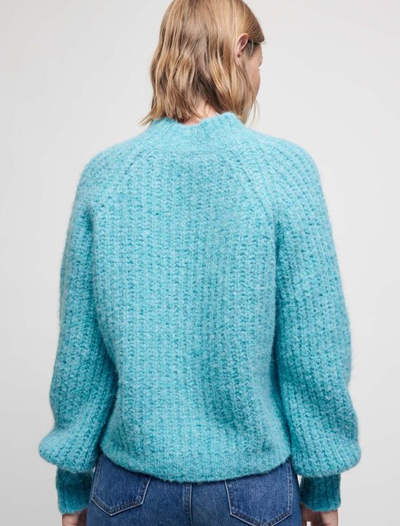 Wool alpaca blend high-necked jumper - Cardigans & Sweaters - MAJE