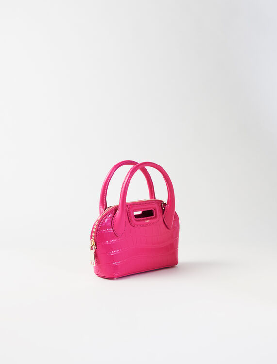Small crocodile-effect leather bag - Bags - MAJE