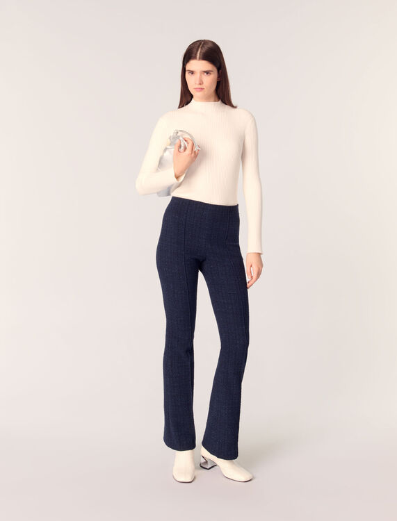 Tweed trousers : Trousers & Jeans color Navy