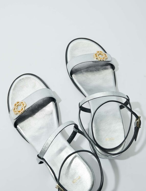 Leather strappy sandals - Sling-Back & Sandals - MAJE