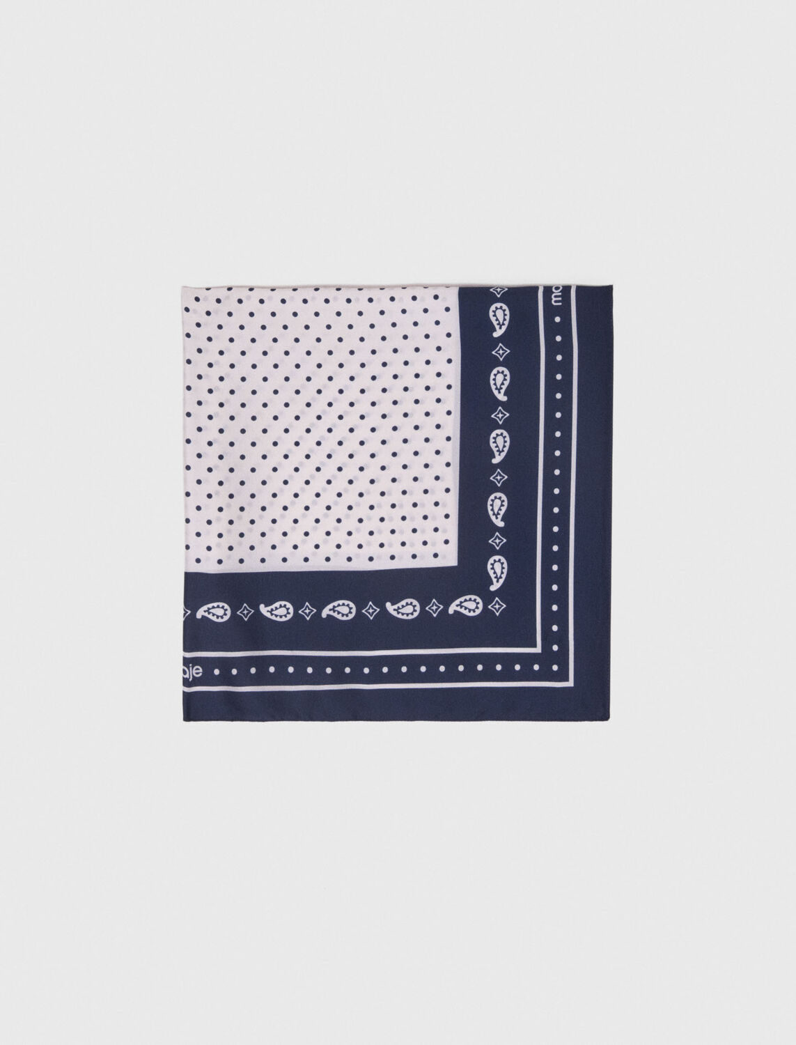 60x60 silk print bandana -  - MAJE