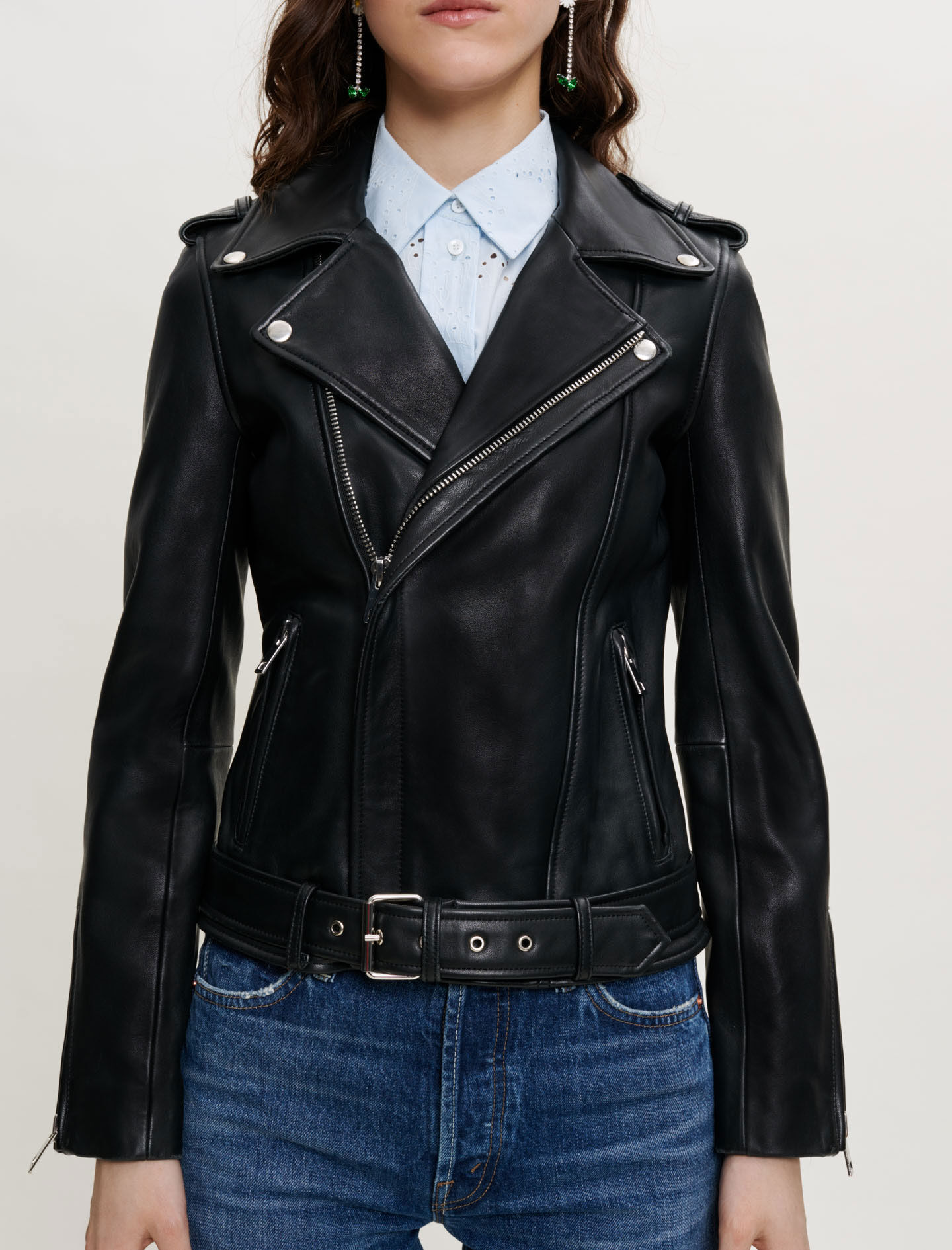 biker jacket long