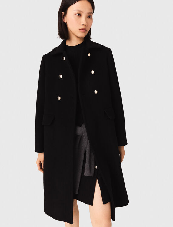 Long wool blend coat - Coats - MAJE