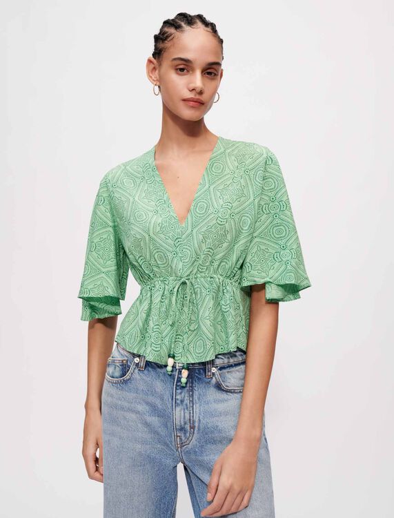 Fluid printed top - Up to 50% off - MAJE