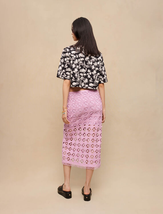 Short shirt with palm print - Tops & T-shirts - MAJE