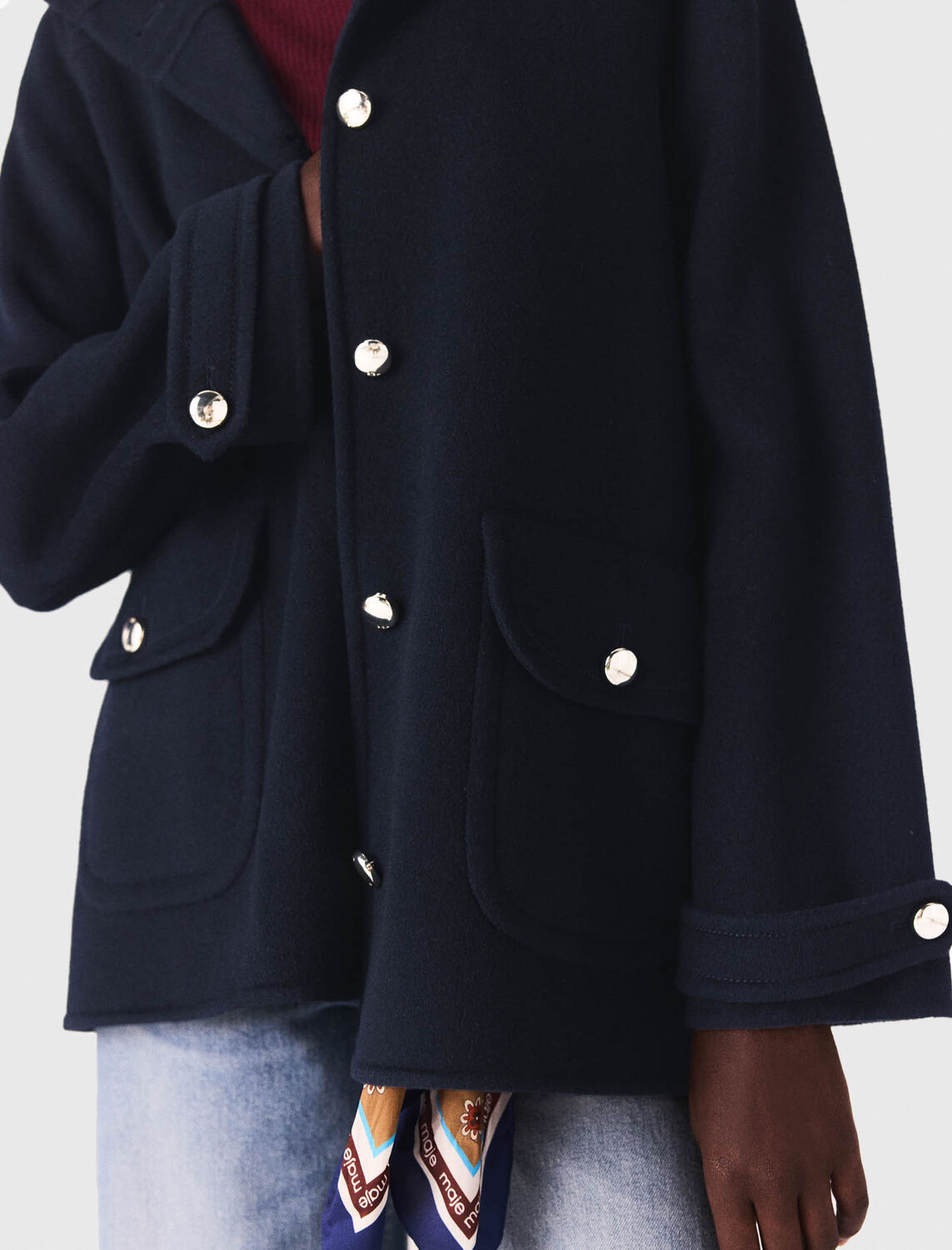maje : Coats & Jackets 顏色 深蓝色/NAVY