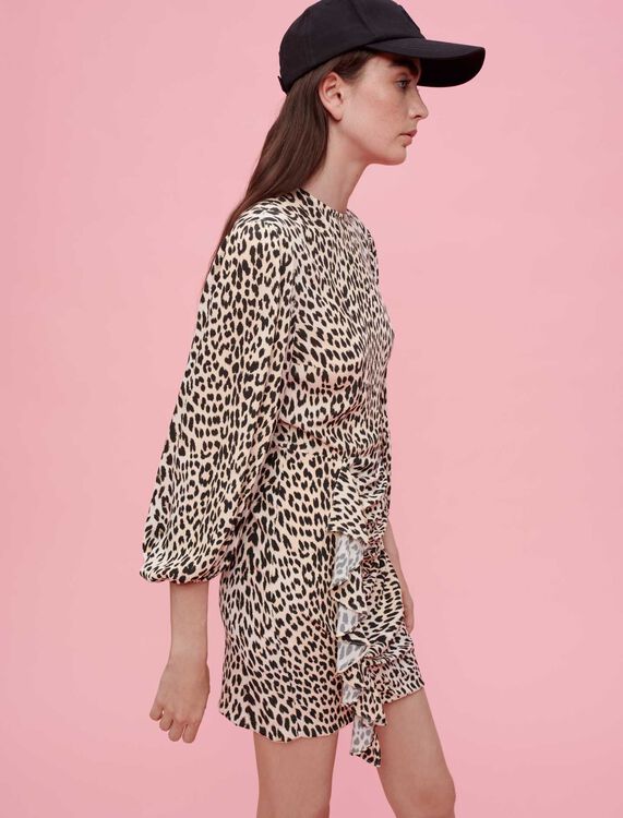 Leopard-print viscose dress - Dresses - MAJE