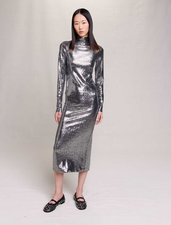Glitter maxi dress - Dresses - MAJE