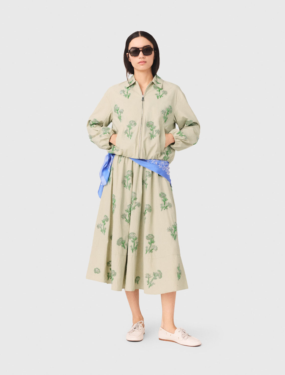 Embroidered technical bomber jacket - Blazers & Jackets - MAJE