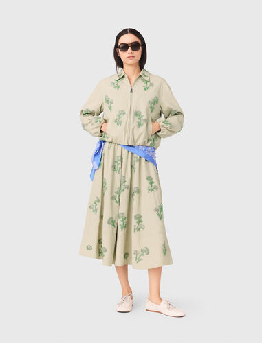 Embroidered technical bomber jacket : Blazers & Jackets color Beige