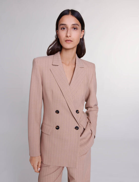 Striped suit jacket - Coats & Jackets - MAJE