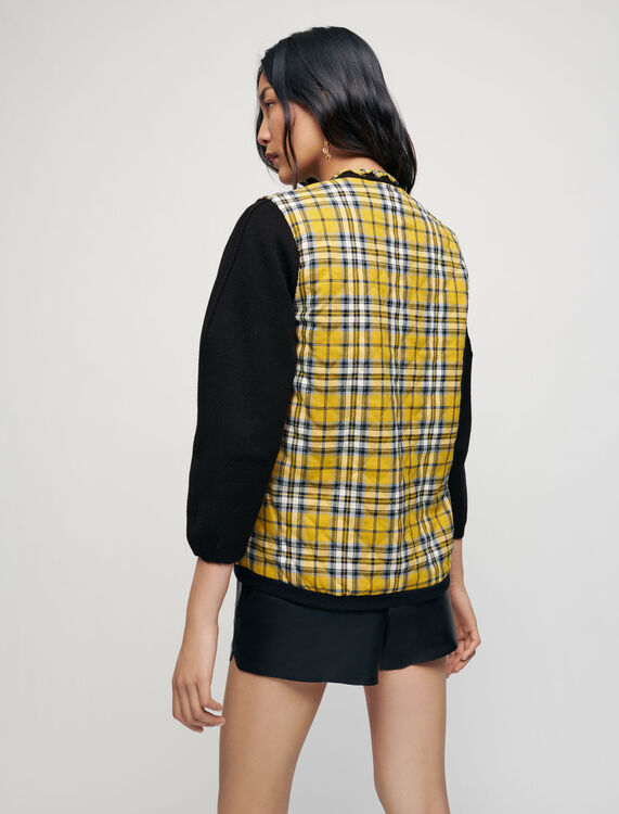 Reversible checked cardigan - Cardigans & Sweaters - MAJE