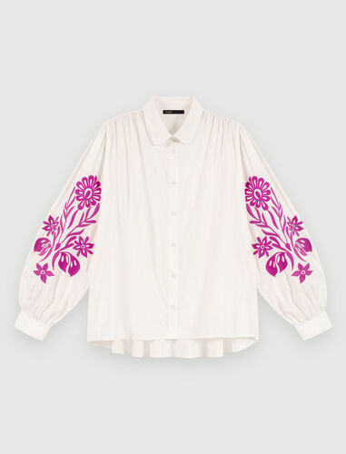 Embroidered shirt : Shirts color White