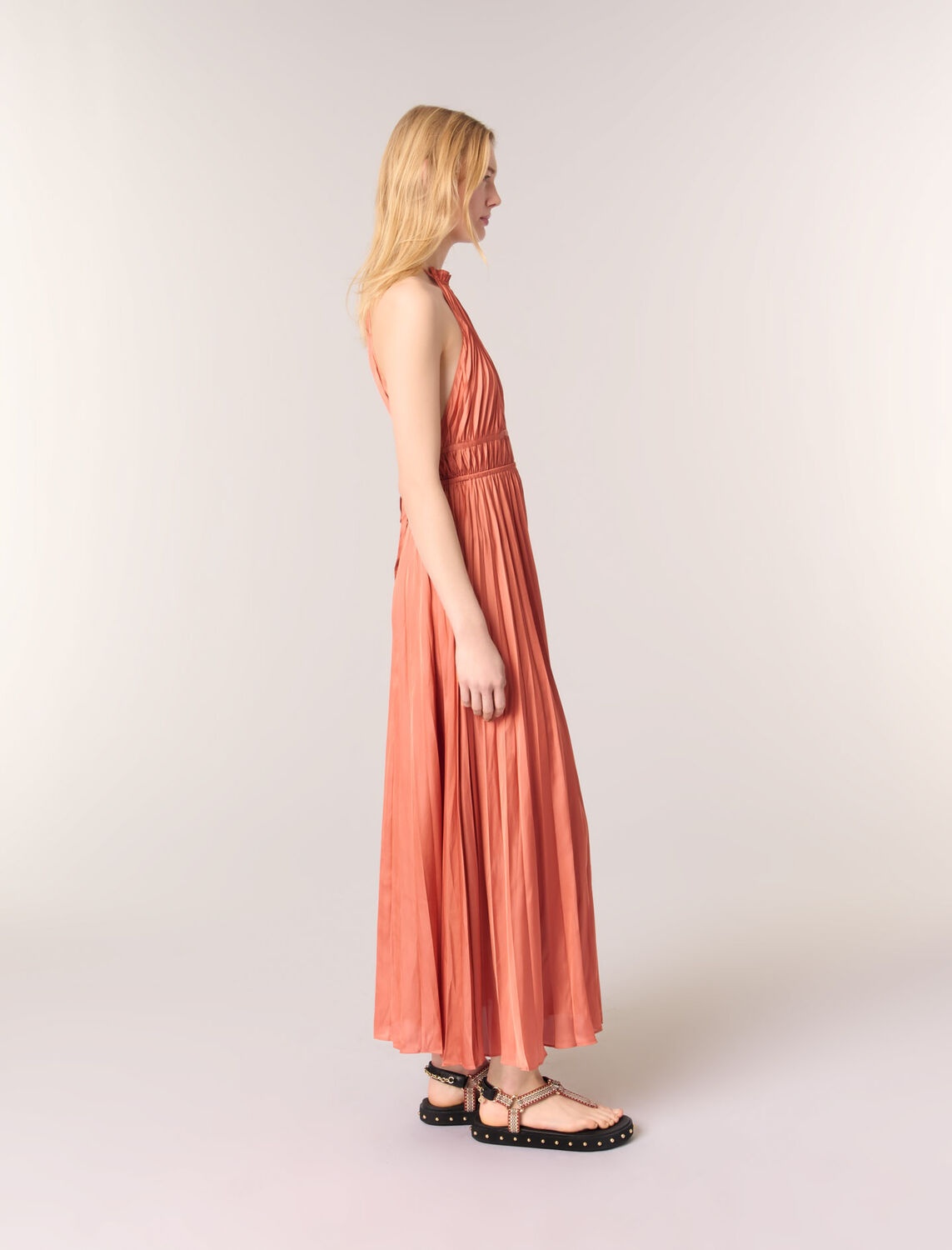 Pleated maxi dress - Dresses - MAJE