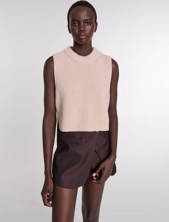 Sleeveless wool jumper - Fall-Winter Collection - MAJE