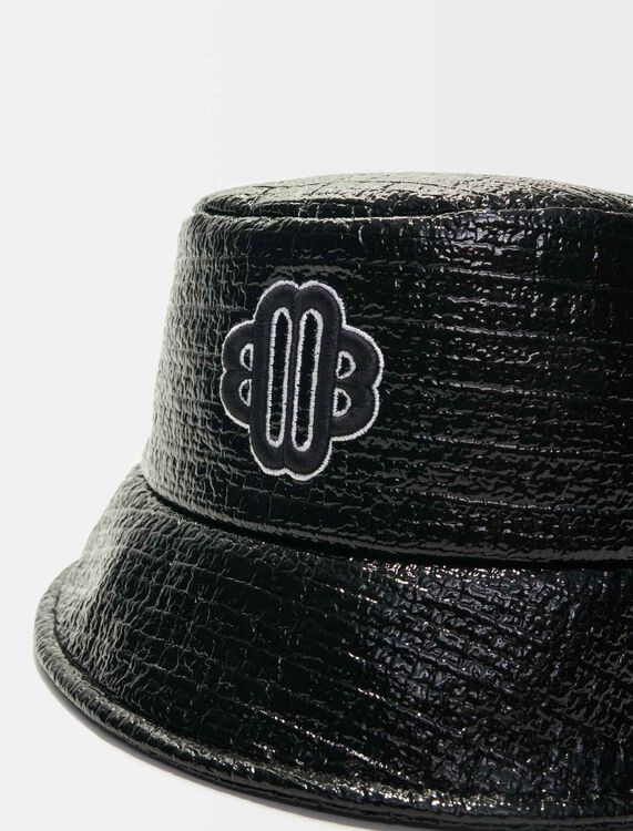 Maje Clover black vinyl sun hat - Other Accessories - MAJE