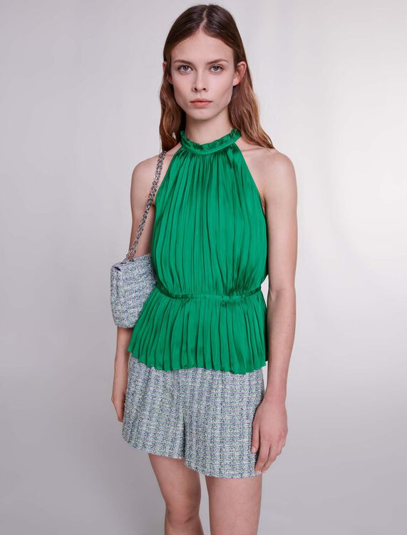 Pleated satin top - View All - MAJE