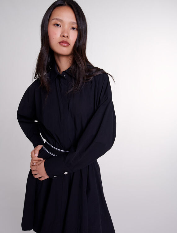 Short elasticated shirt dress - Fall-Winter Collection - MAJE
