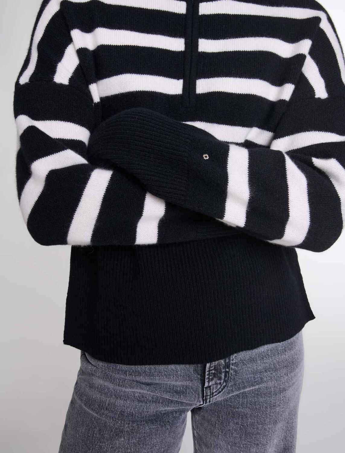 Stripe print high-neck jumper : Fall-Winter Collection color 