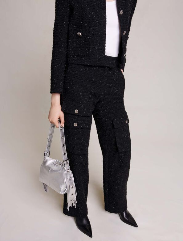 Tweed trousers : Trousers & Jeans color Black