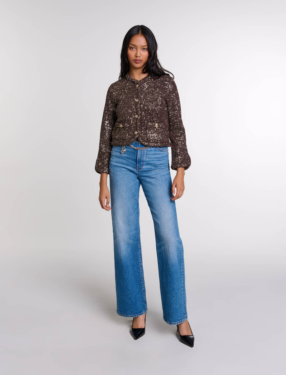Sequinned cardigan - Fall-Winter Collection - MAJE