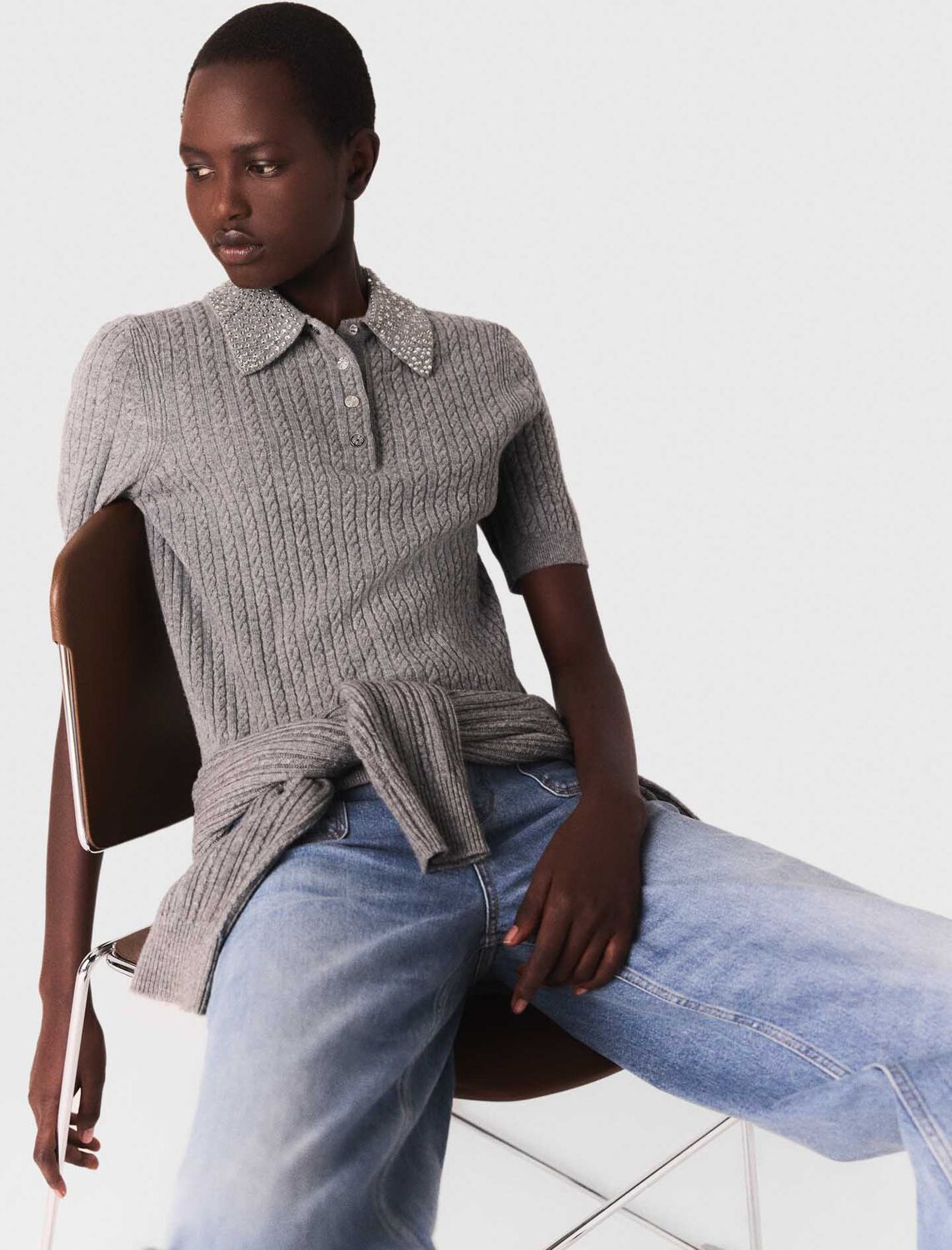 maje : Sweaters & Cardigans color Grey