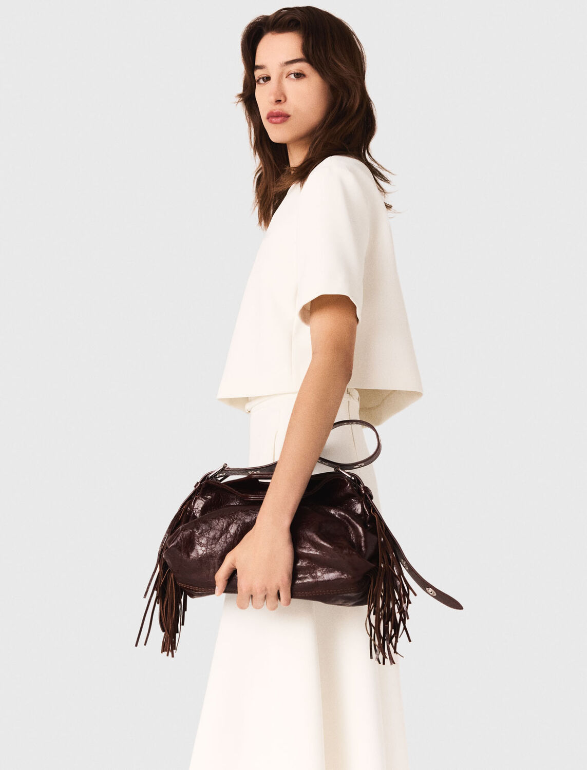 Heavy crepe short top - Tops - MAJE