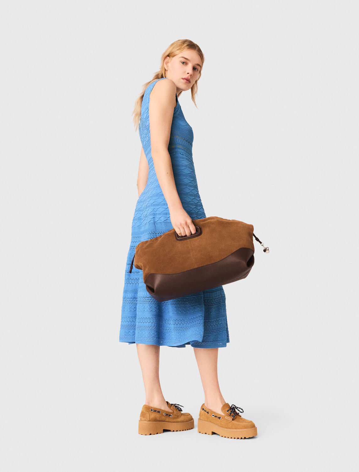 Pointelle knit maxi dress - Dresses - MAJE