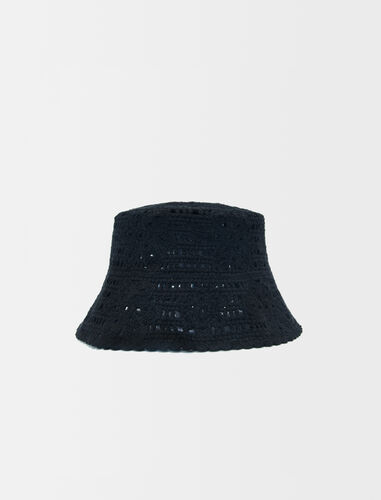 黑色编织钩针盆帽 : Other accessories 顏色 黑色/BLACK