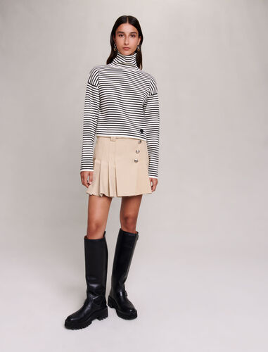 Striped jumper : Sweaters & Cardigans color Ecru Black