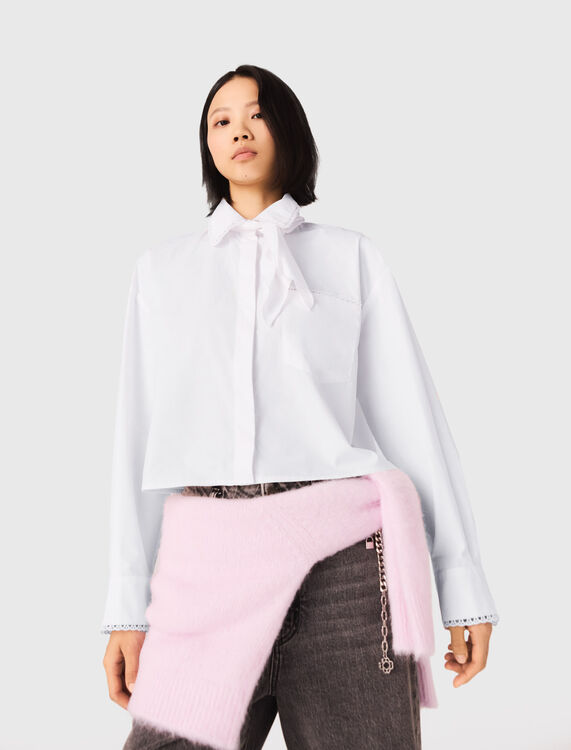 Crochet collar shirt - Shirts - MAJE