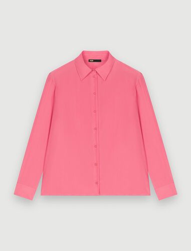Rosewood silk habotai shirt : Evening capsule collection color rosewood