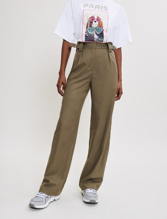 High-waisted tailored trousers - Trousers & Jeans - MAJE