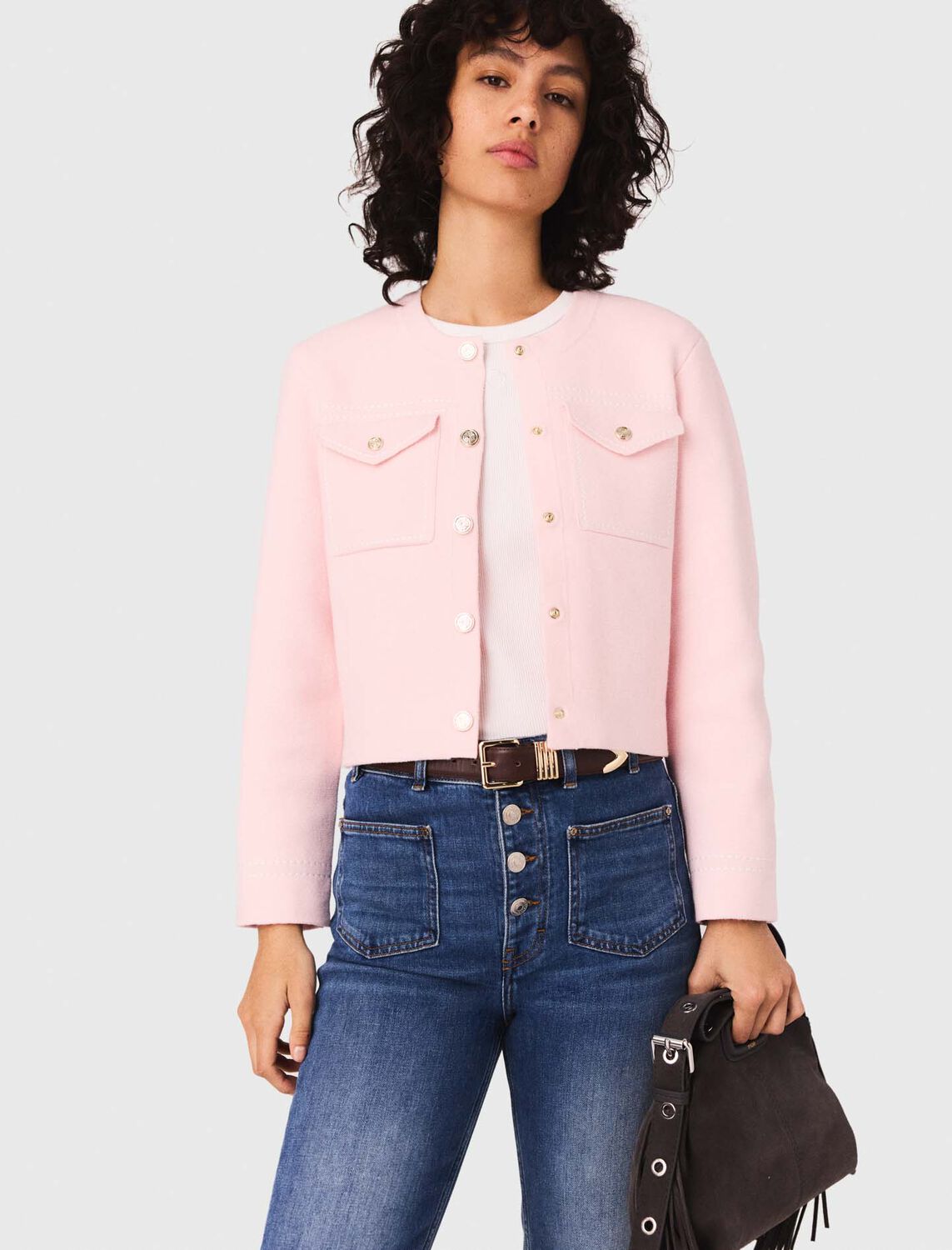 maje : Sweaters & Cardigans color Ecru