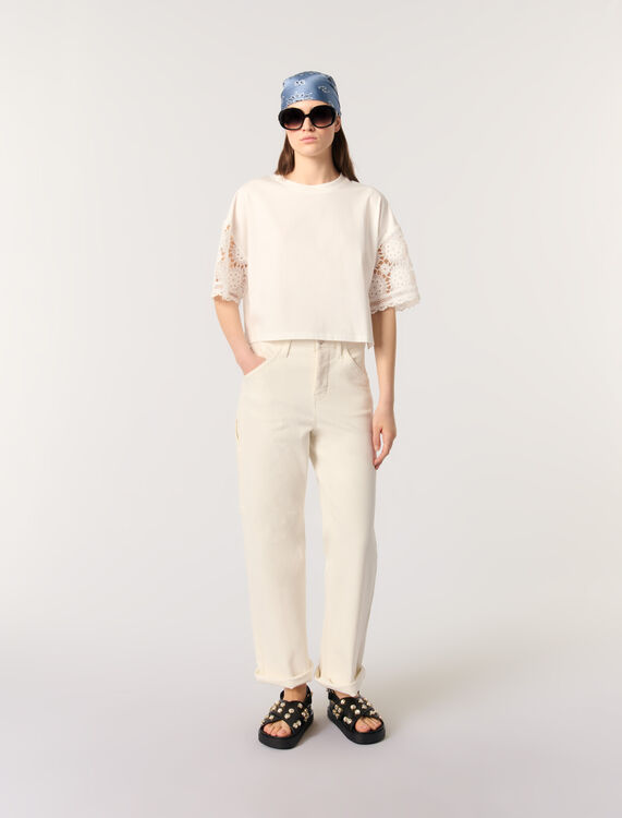 maje : T-Shirts 顏色 白色/WHITE