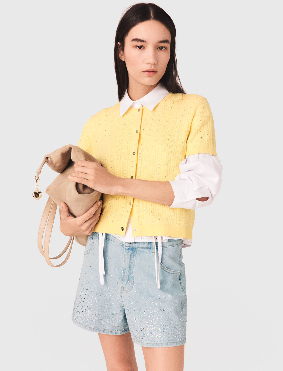 Rhinestone shorts : Skirts & Shorts color Blue Sky