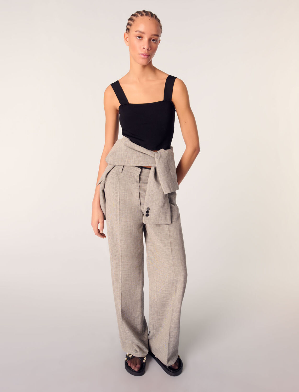 maje : Trousers & Jeans 顏色 灰色/GREY
