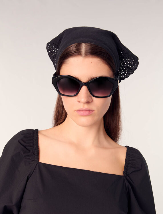 Poplin top with balloon sleeves - Tops - MAJE