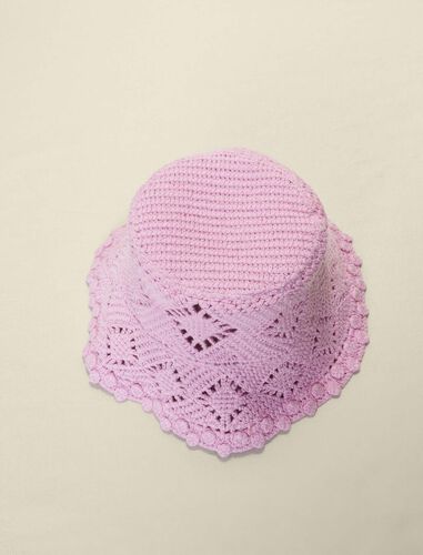 Crochet bucket hat : Caps and bucket hats color Parma Violet