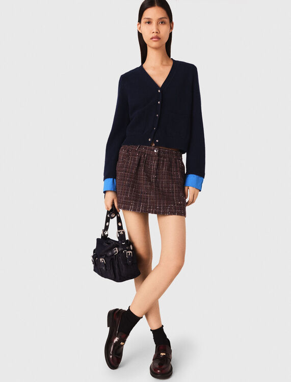 Cardigan with removable details - Sweaters & Cardigans - MAJE