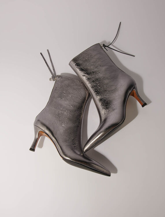 Metallic pointed-toe boots - Fall-Winter Collection - MAJE