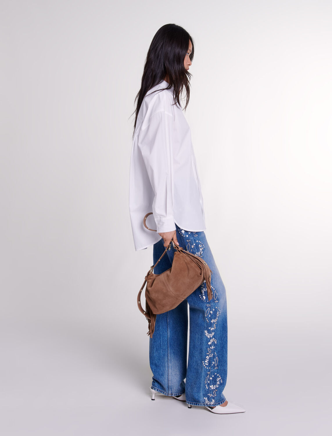 Oversized poplin shirt - Fall-Winter Collection - MAJE
