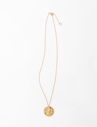 Lion zodiac sign necklace : Jewelry color Gold