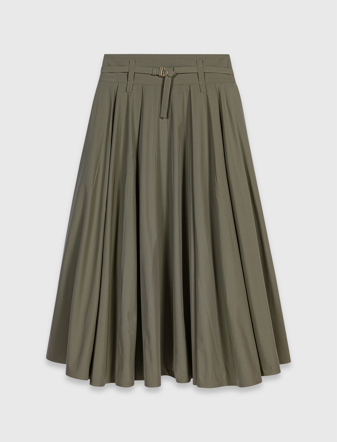 Cotton pleated maxi skirt - Skirts & Shorts - MAJE