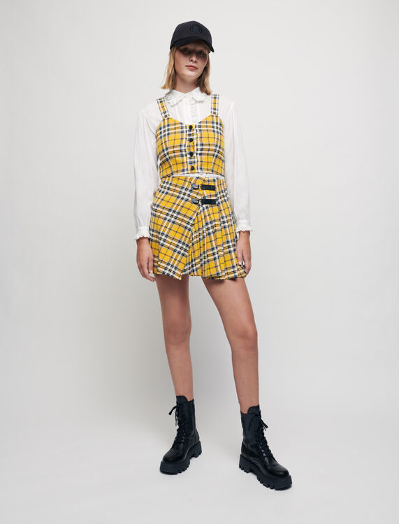 Kilt-style checked pleated skirt - Skirts & Shorts - MAJE