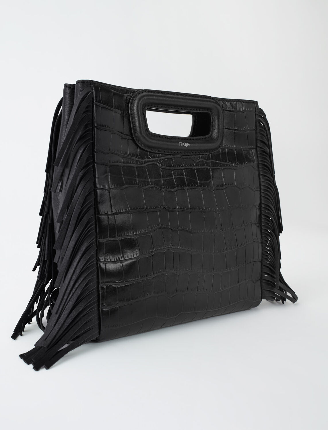 M bag in crocodile-effect leather - Spring-Summer 25 Collection - MAJE