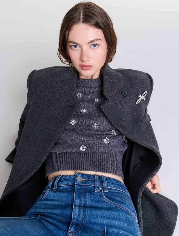 Cropped wool coat - Fall-Winter Collection - MAJE