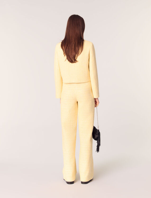 Straight-leg tweed/lurex trousers - Trousers & Jeans - MAJE