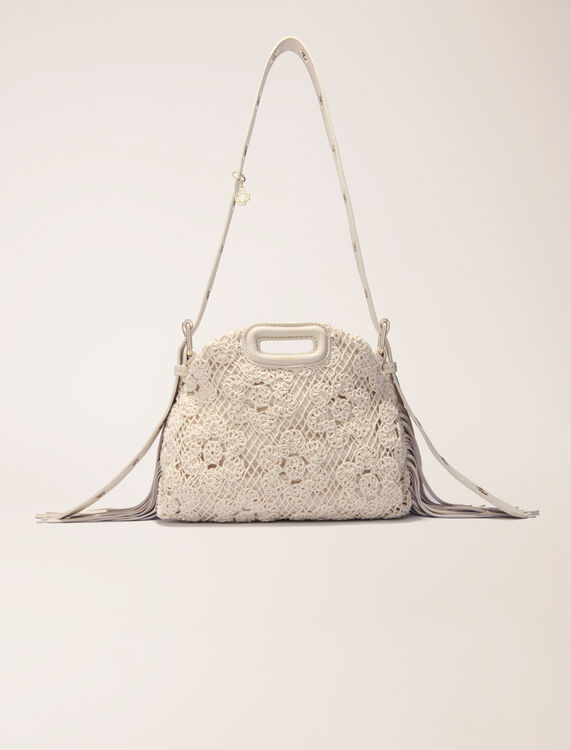 Crochet-knit mini Miss M bag - Sweaters & Cardigans - MAJE